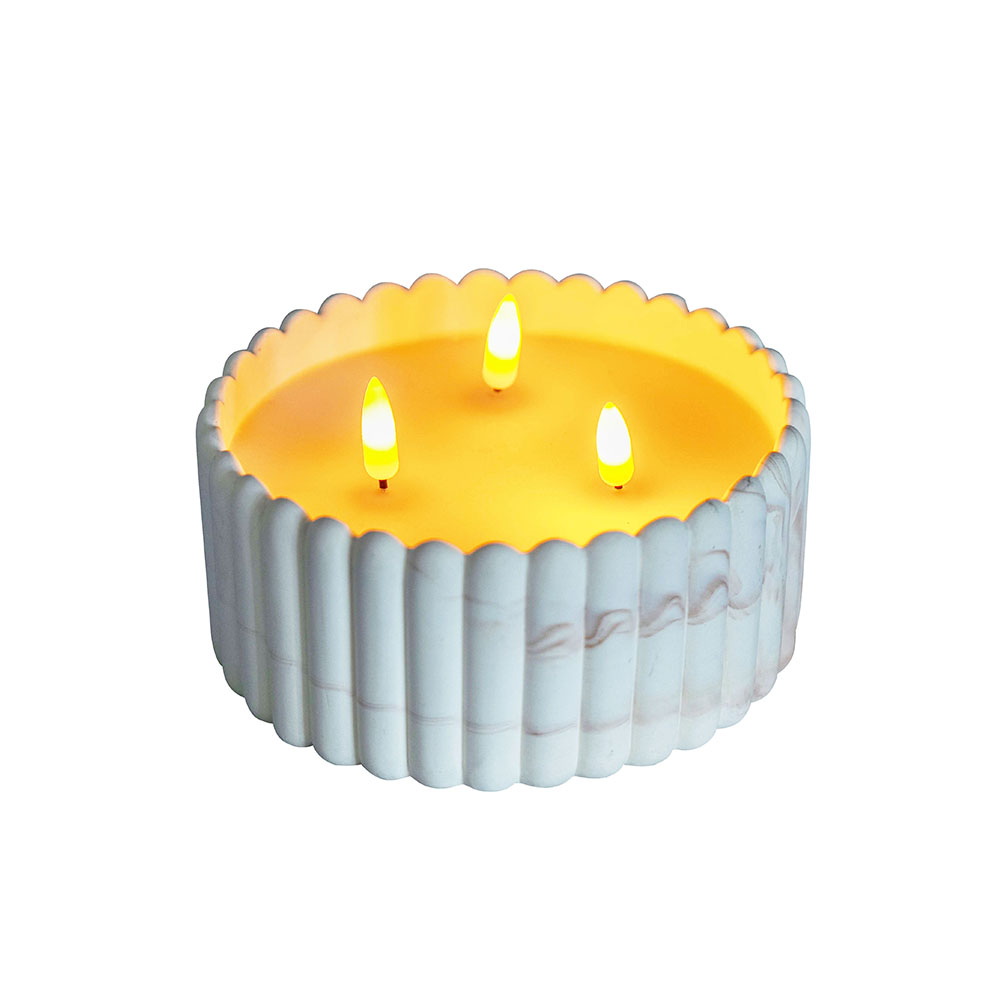 LED akkumulátorral működtetett otthoni dekoráció cement 3D Wick gyertya